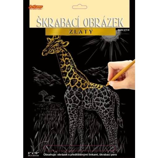 Foto - ARTLOVER Škrabací obrázek - Žirafa, zlatý
