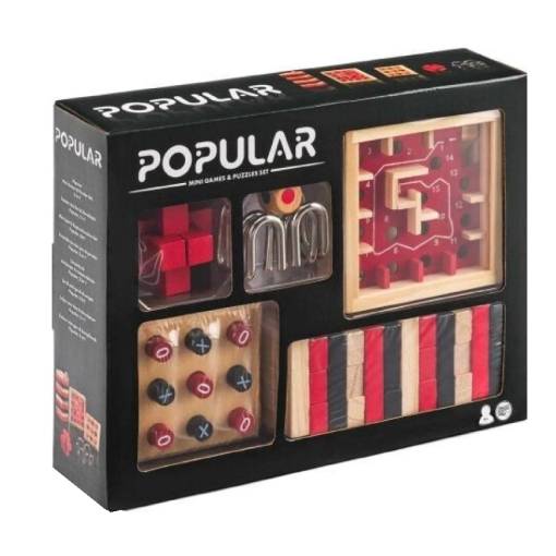 Foto - POPULAR Soubor mini her a hlavolamů - 5 v 1