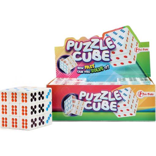 Foto - TOI-TOYS Rubikova kostka s barevnými puntíky - 3 x 3 x 3