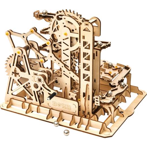 Foto - ROBOTIME Rokr 3D dřevěné puzzle - Kuličková dráha climber, 233 dílků