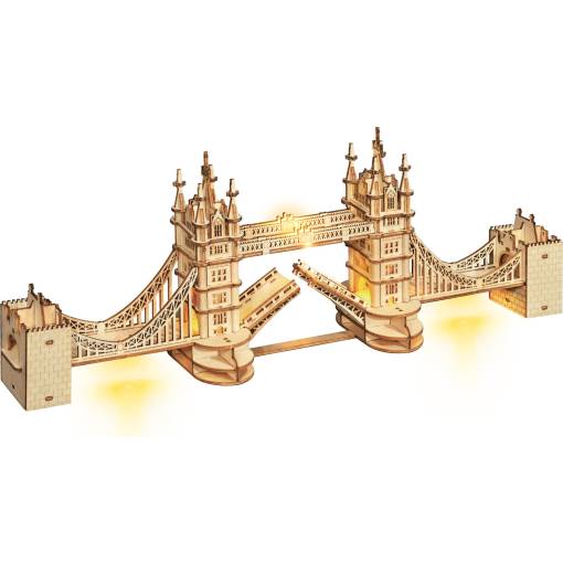 Foto - ROBOTIME Rolife Svítící 3D dřevěné puzzle - Tower Bridge, 113 dílků