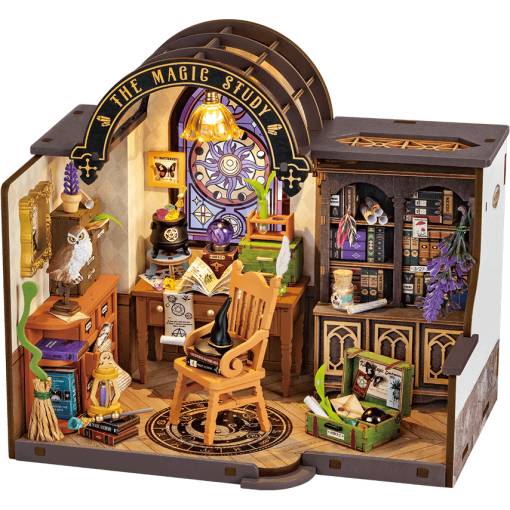 Foto - ROBOTIME Rolife 3D puzzle - DIY House Čarodějova studovna s LED osvětlením